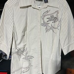 Women’s Cream Striped Shirt